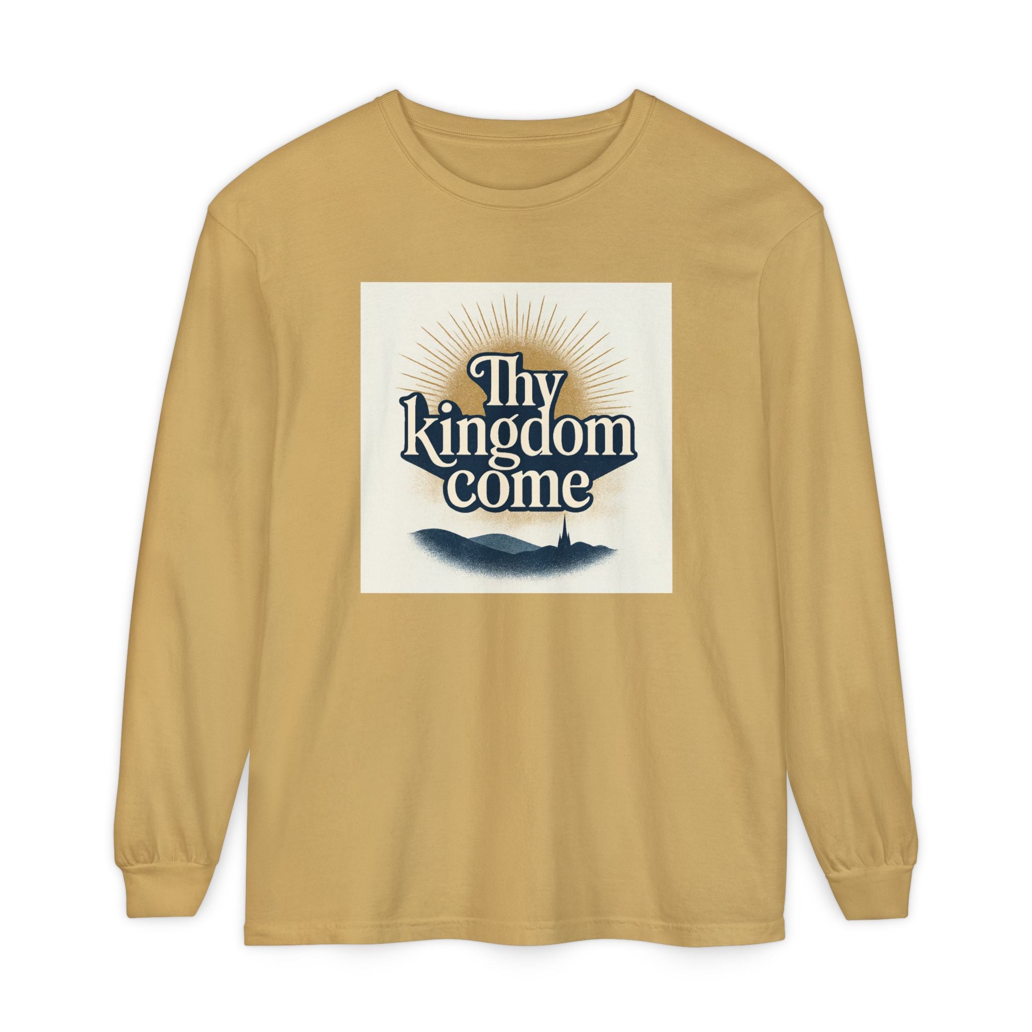 Send Me Garment-Dyed Long Sleeve Shirt - Here Am I! Send Me! Tee