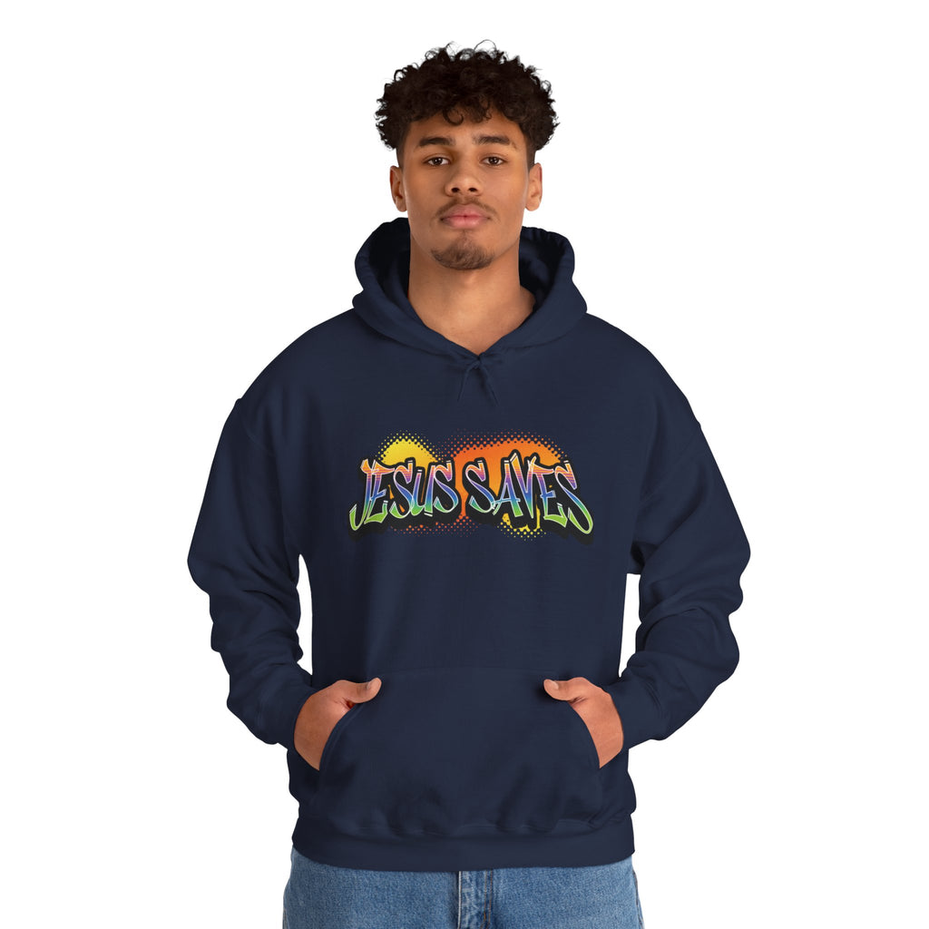 JESUS SAVES Motivational Hooded Sweatshirt