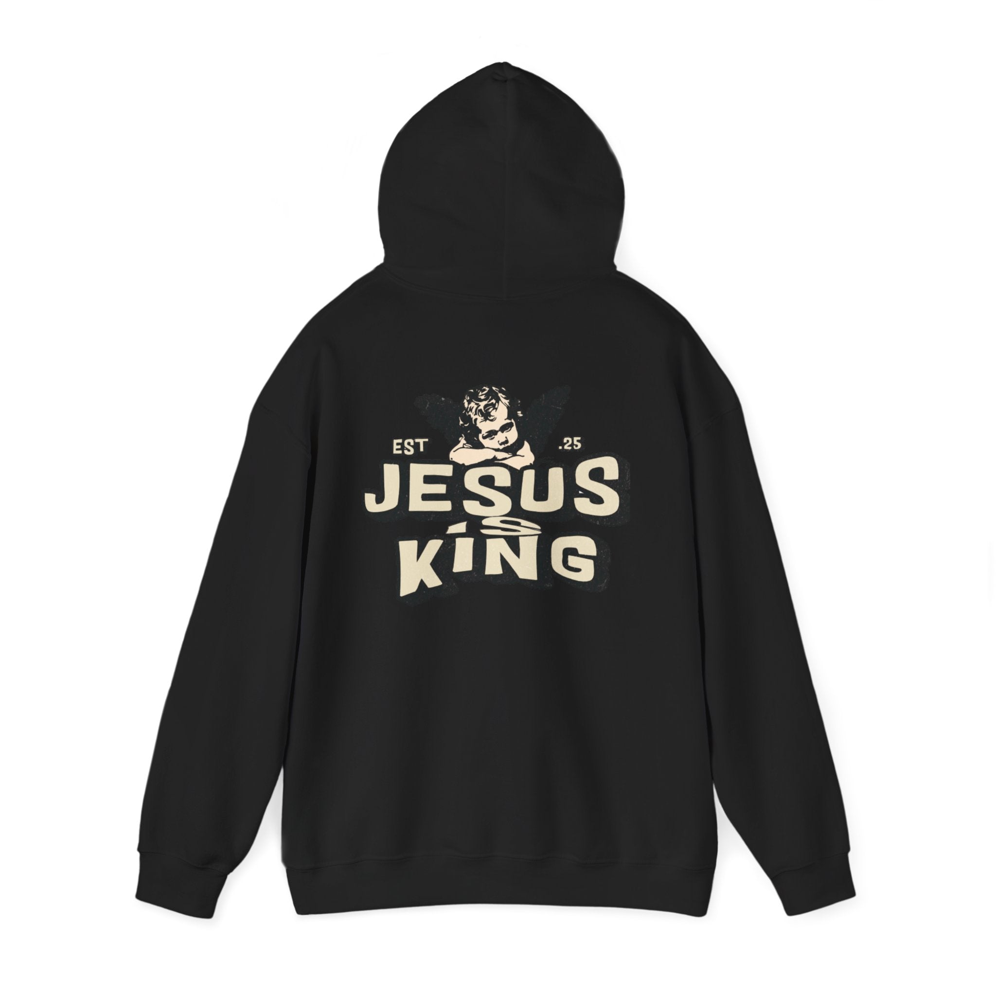 JESUS IS KING Motivational Hooded Sweatshirt