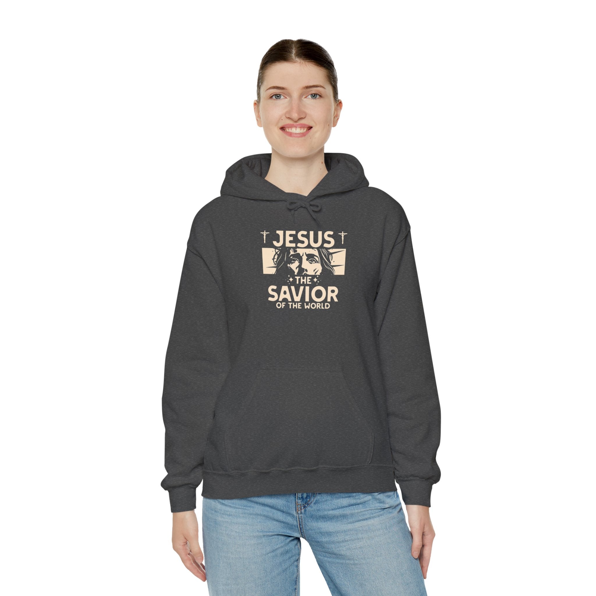 JESUS SAVIOR  Motivational Hooded Sweatshirt