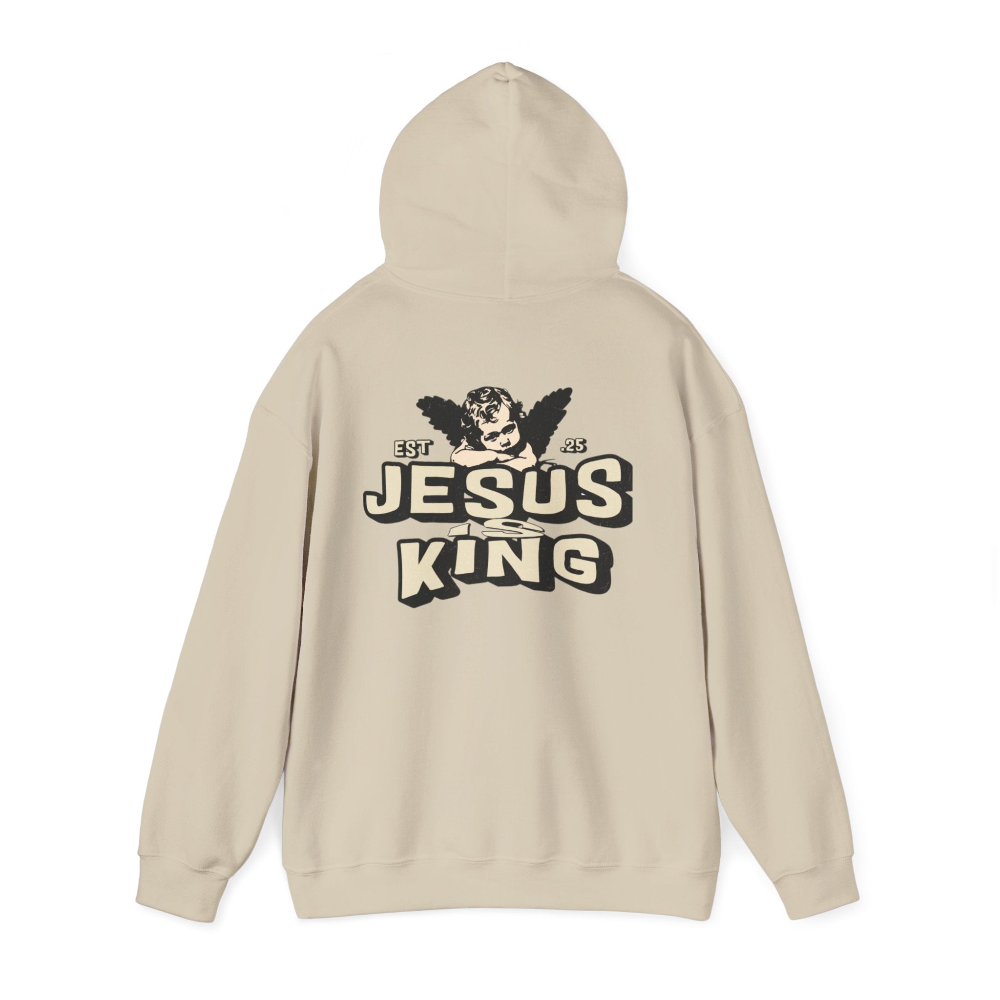 JESUS IS KING Motivational Hooded Sweatshirt