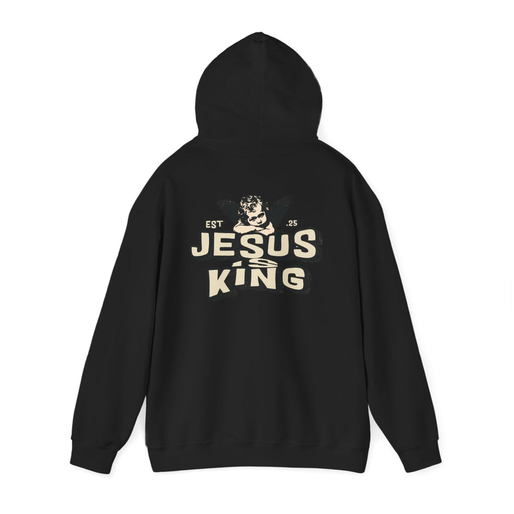 JESUS IS KING Motivational Hooded Sweatshirt