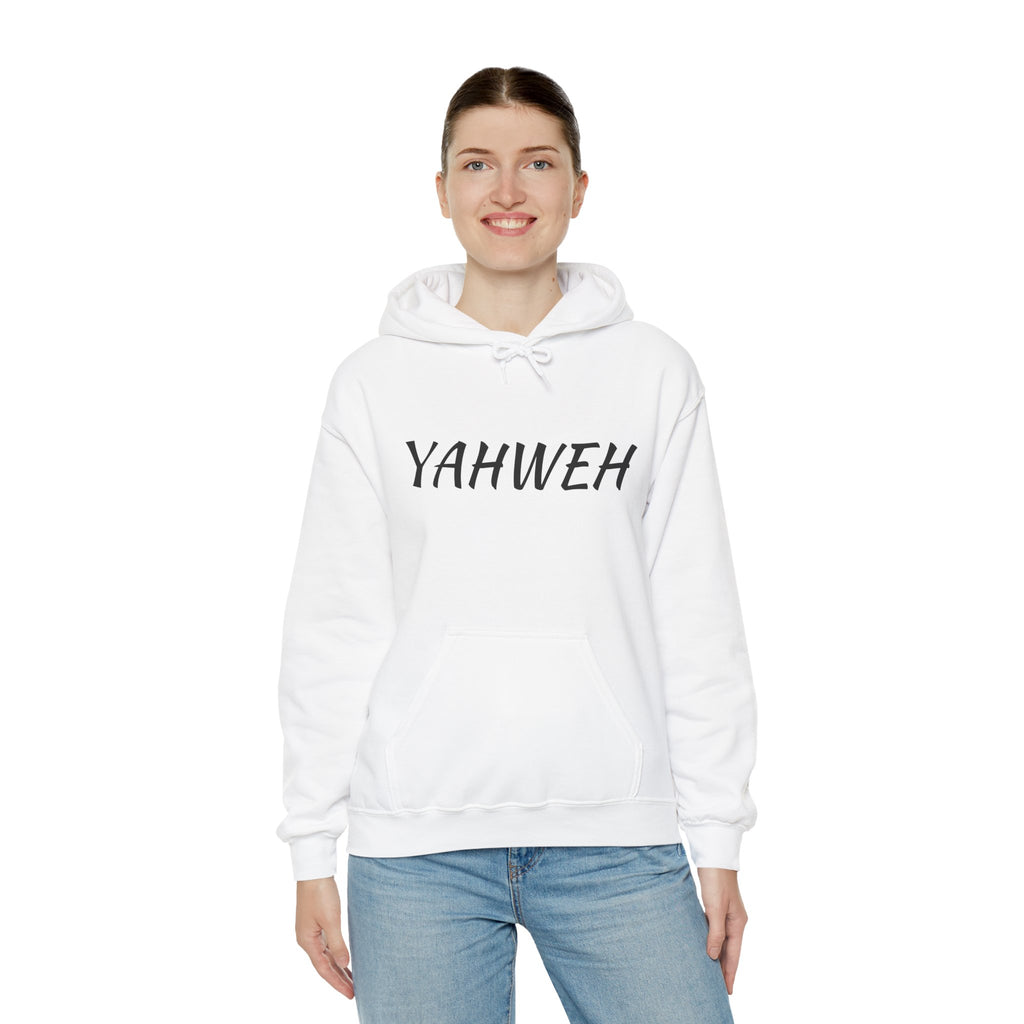 YAHWEH Unisex Heavy Blend™ Hooded Sweatshirt, Cozy Faith Hoodie, Casual Spiritual Sweatshirt, Gift for Believers, Religious Apparel