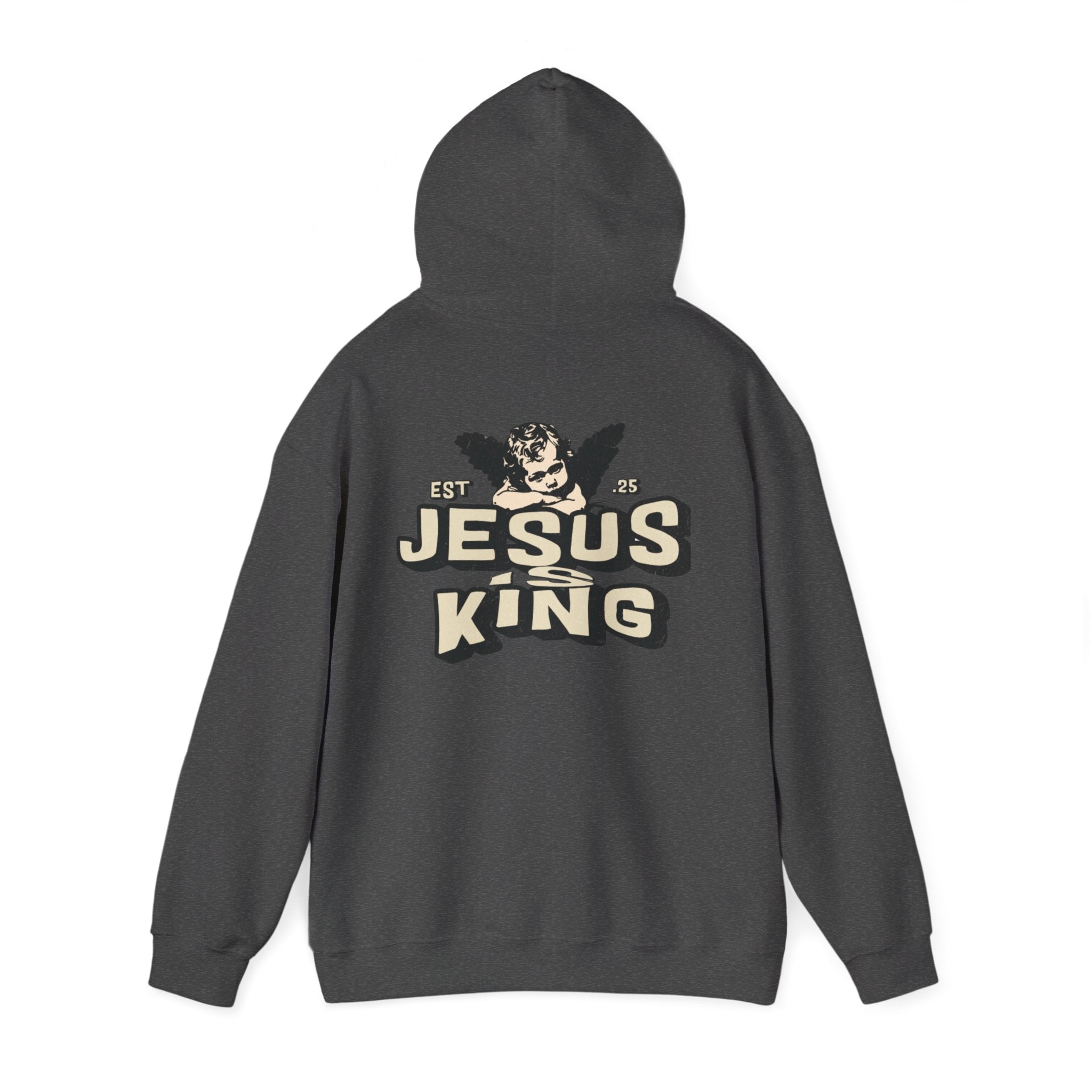 JESUS IS KING Motivational Hooded Sweatshirt