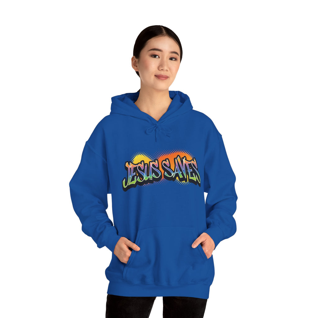 JESUS SAVES Motivational Hooded Sweatshirt