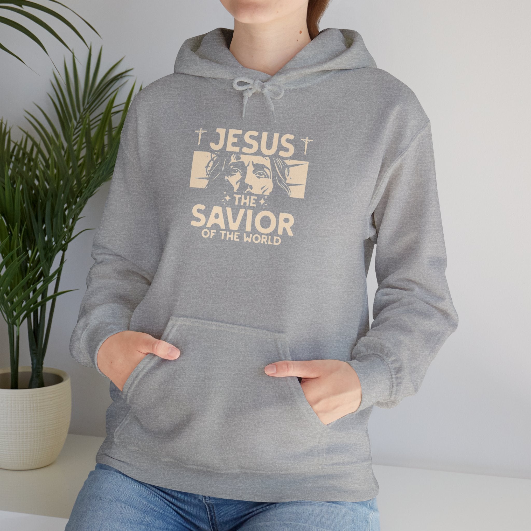 JESUS SAVIOR  Motivational Hooded Sweatshirt
