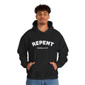 Black Repent Motivational Hooded Sweatshirt