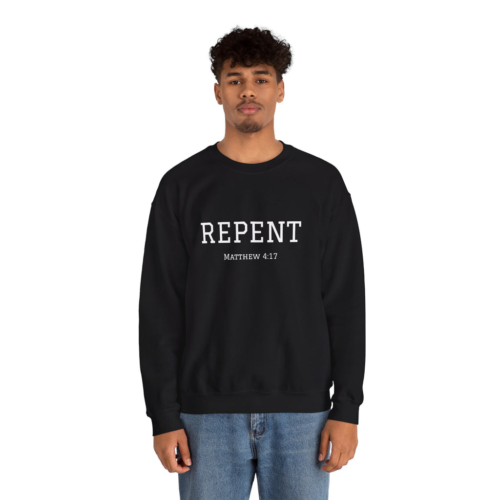 Repent Faith-Inspired Crewneck Sweatshirt
