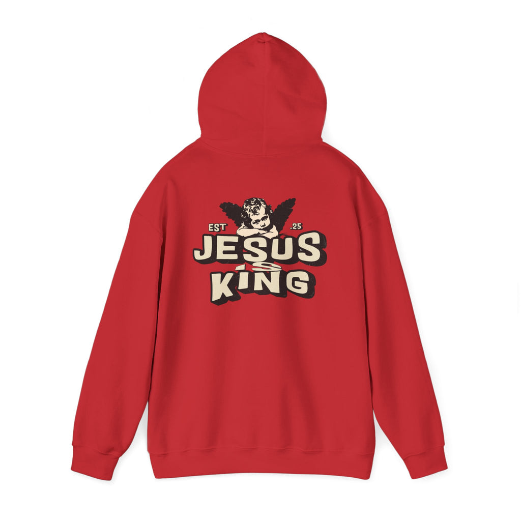 JESUS IS KING Motivational Hooded Sweatshirt