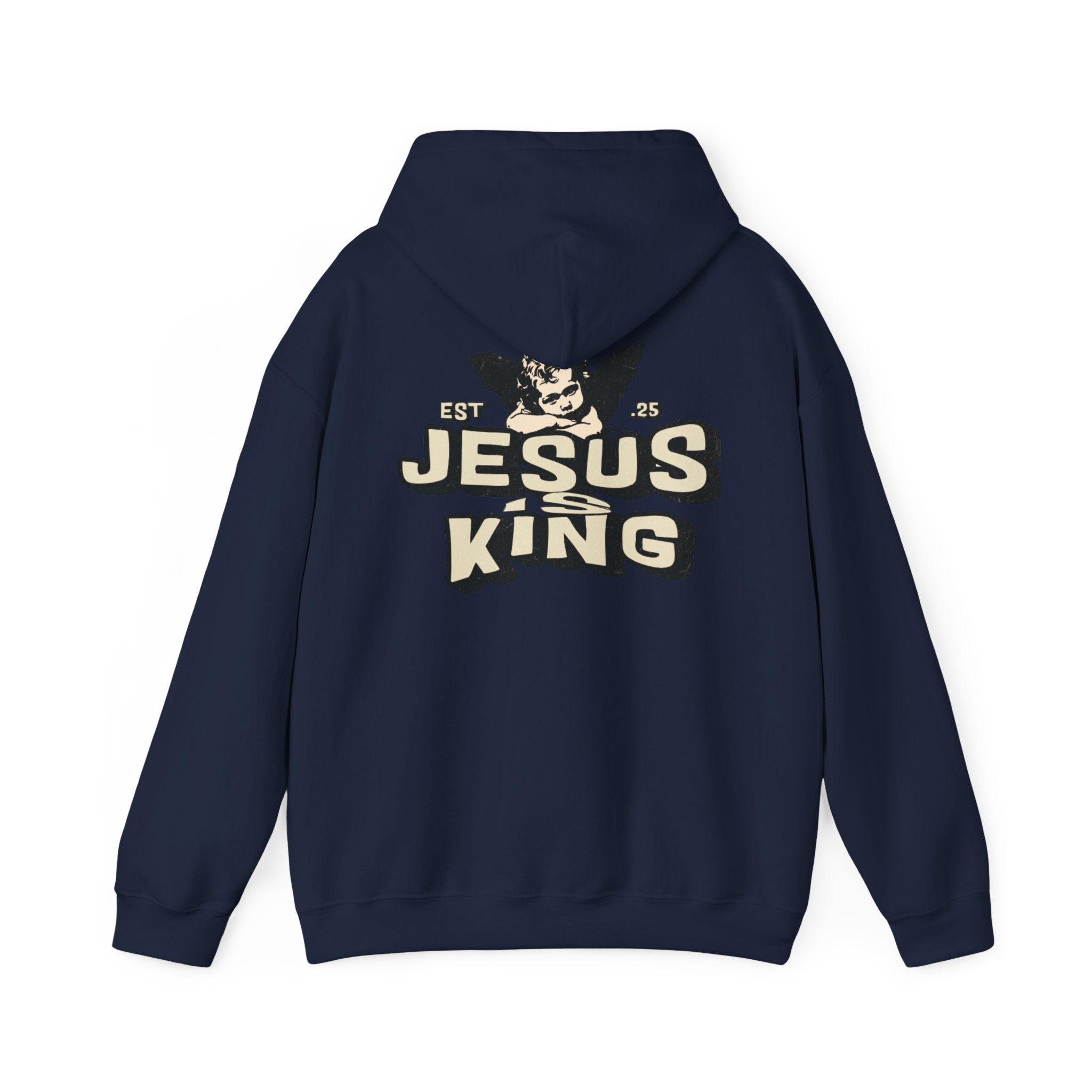 JESUS IS KING Motivational Hooded Sweatshirt
