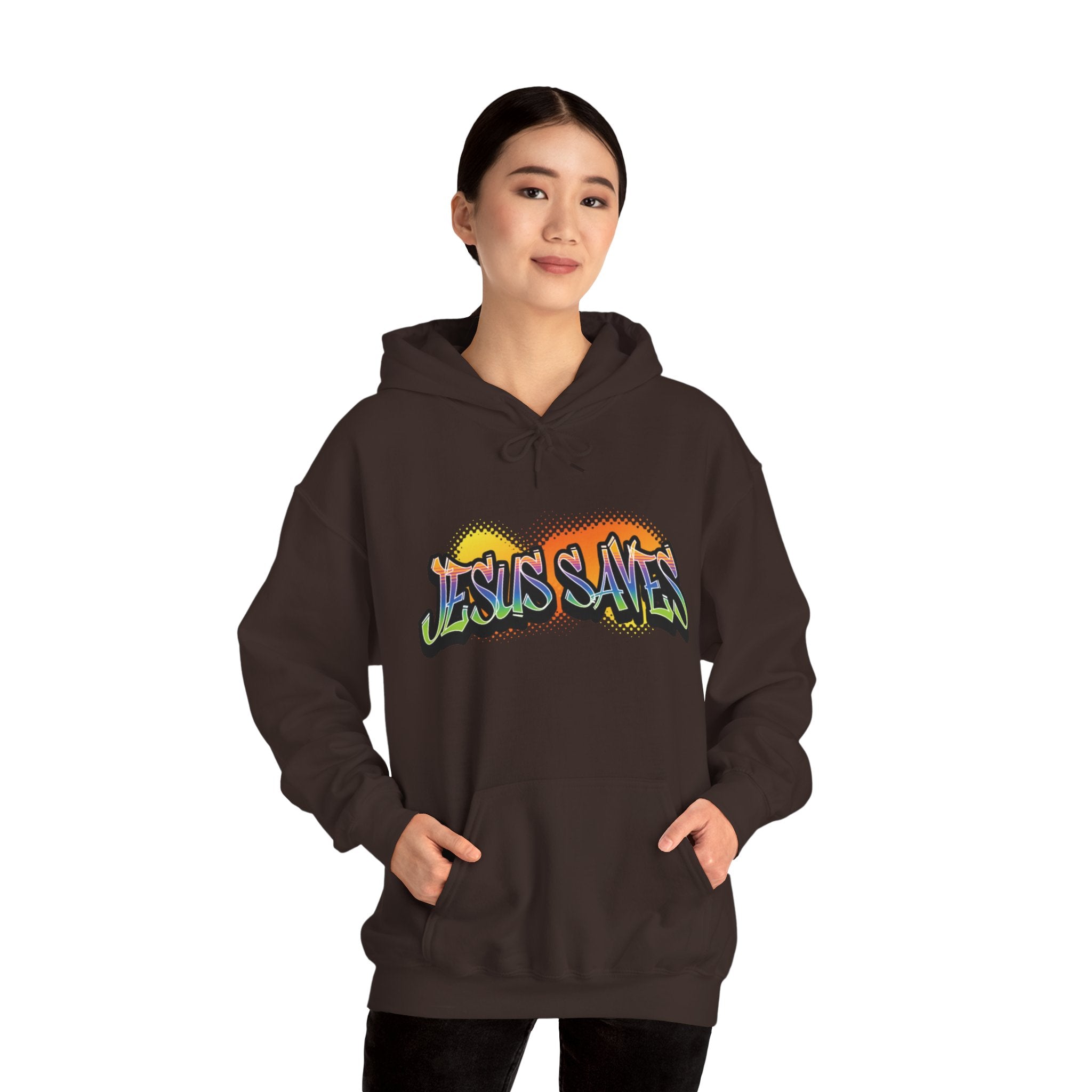 JESUS SAVES Motivational Hooded Sweatshirt