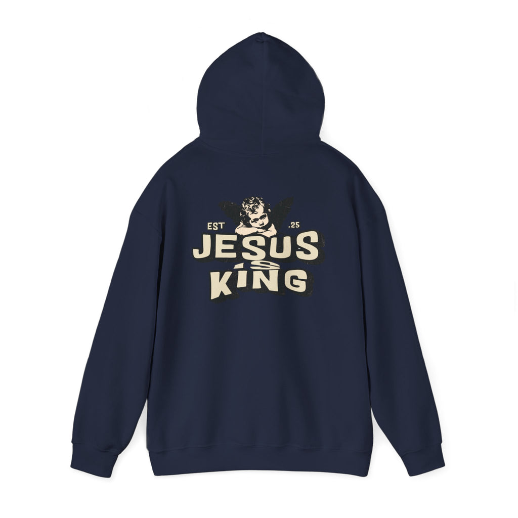 JESUS IS KING Motivational Hooded Sweatshirt