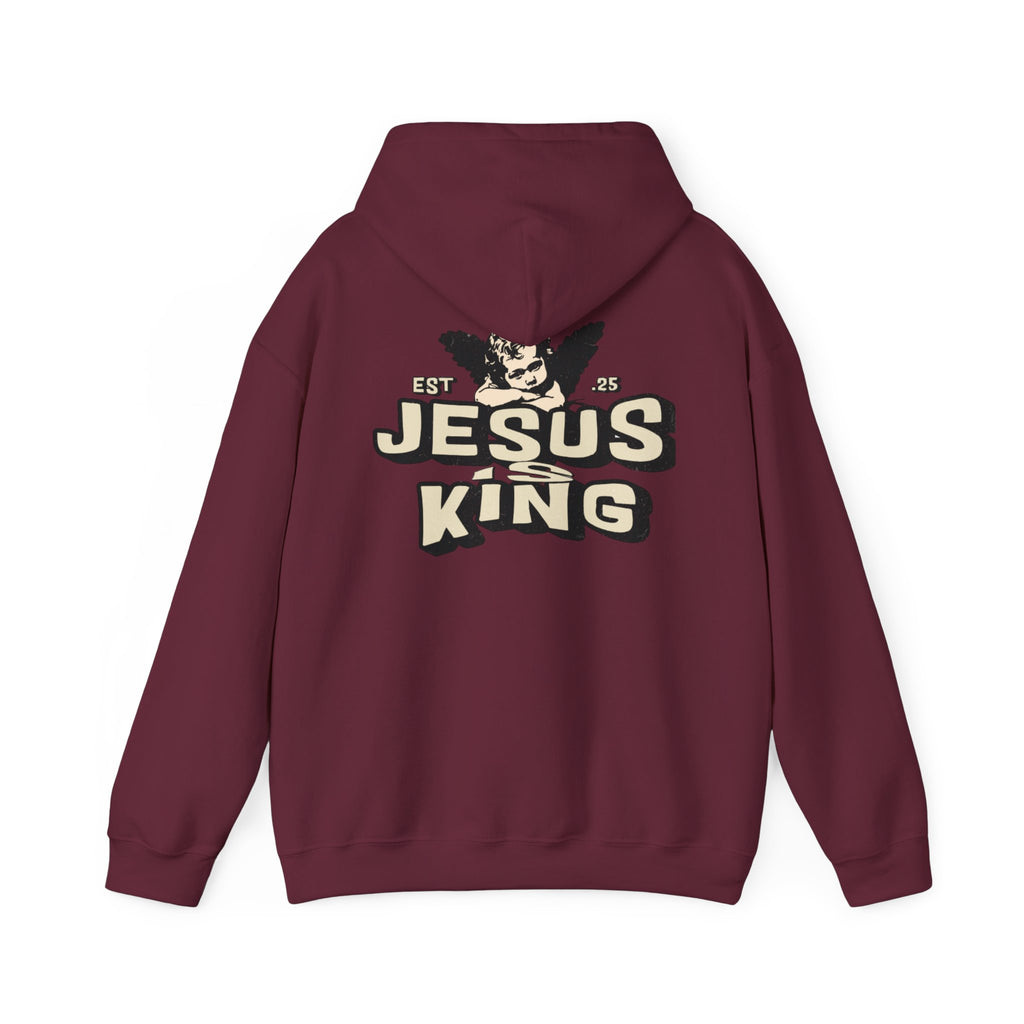 JESUS IS KING Motivational Hooded Sweatshirt