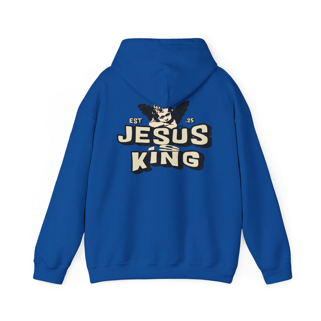JESUS IS KING Motivational Hooded Sweatshirt