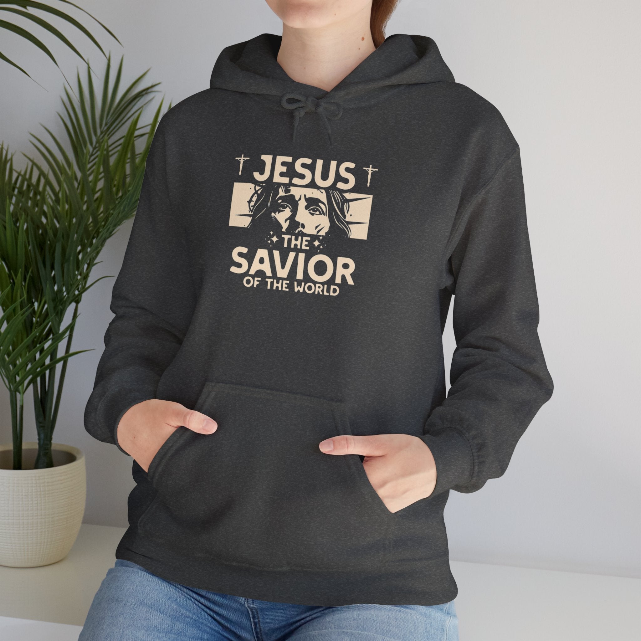 JESUS SAVIOR  Motivational Hooded Sweatshirt