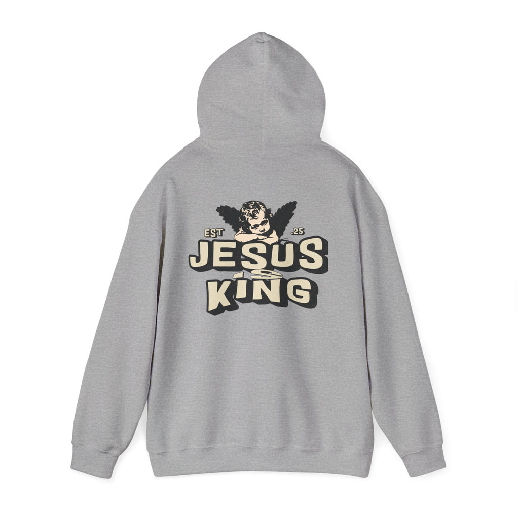 JESUS IS KING Motivational Hooded Sweatshirt
