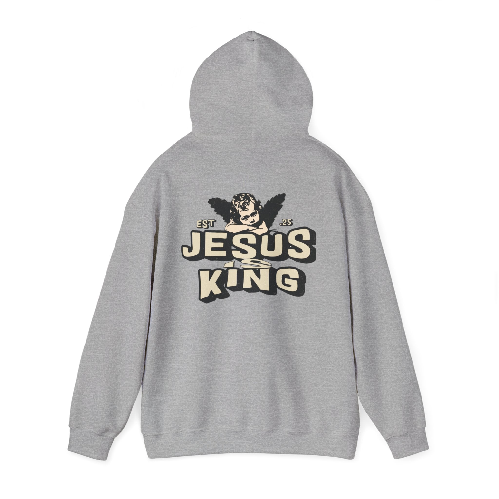 JESUS IS KING Motivational Hooded Sweatshirt