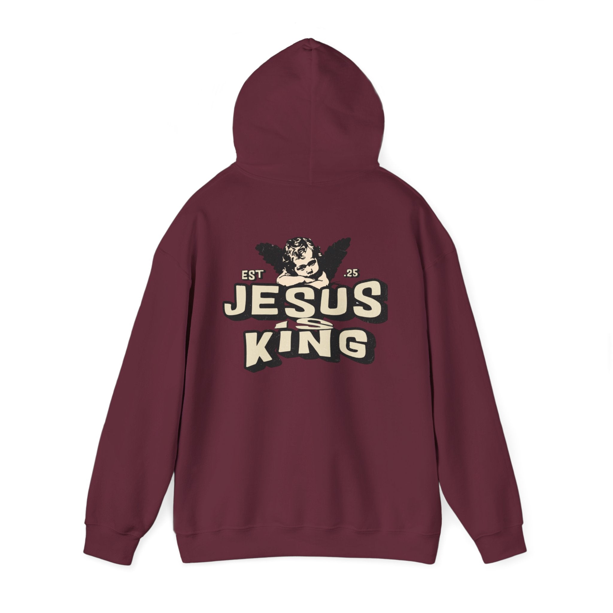 JESUS IS KING Motivational Hooded Sweatshirt