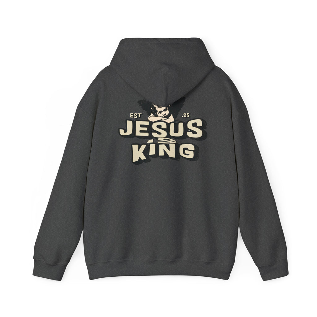 JESUS IS KING Motivational Hooded Sweatshirt