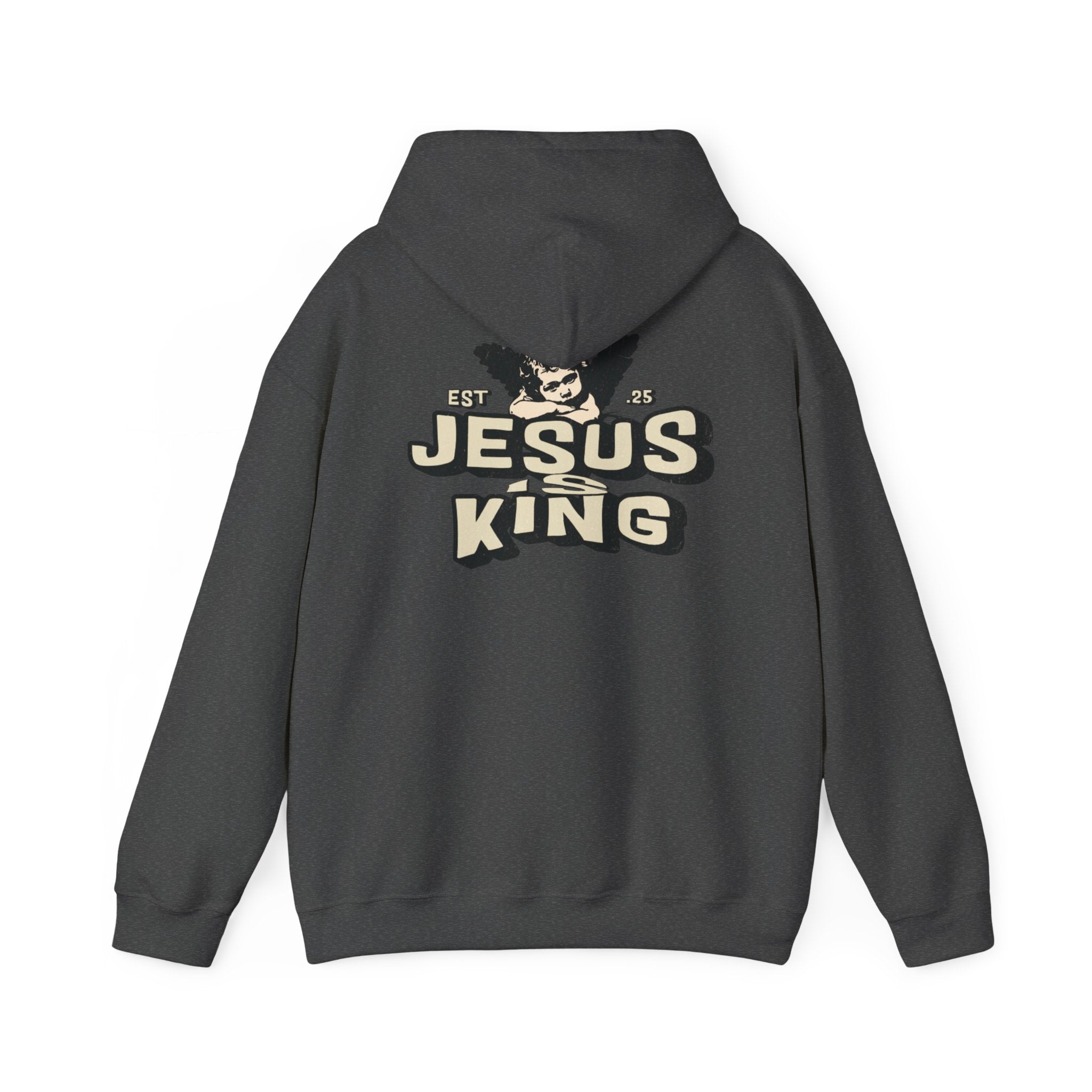 JESUS IS KING Motivational Hooded Sweatshirt