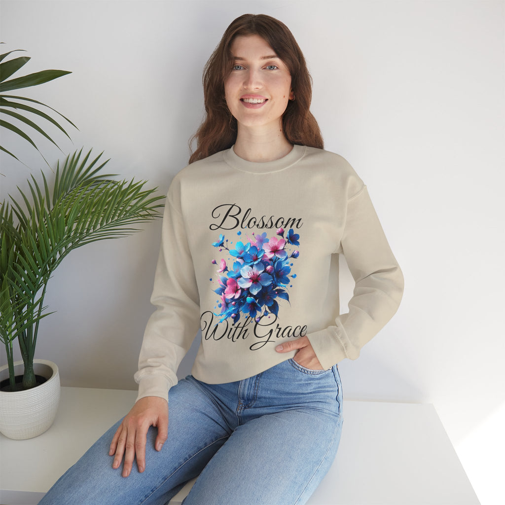 BLOSSOM Stylish Faith-Inspired Crewneck Sweatshirt