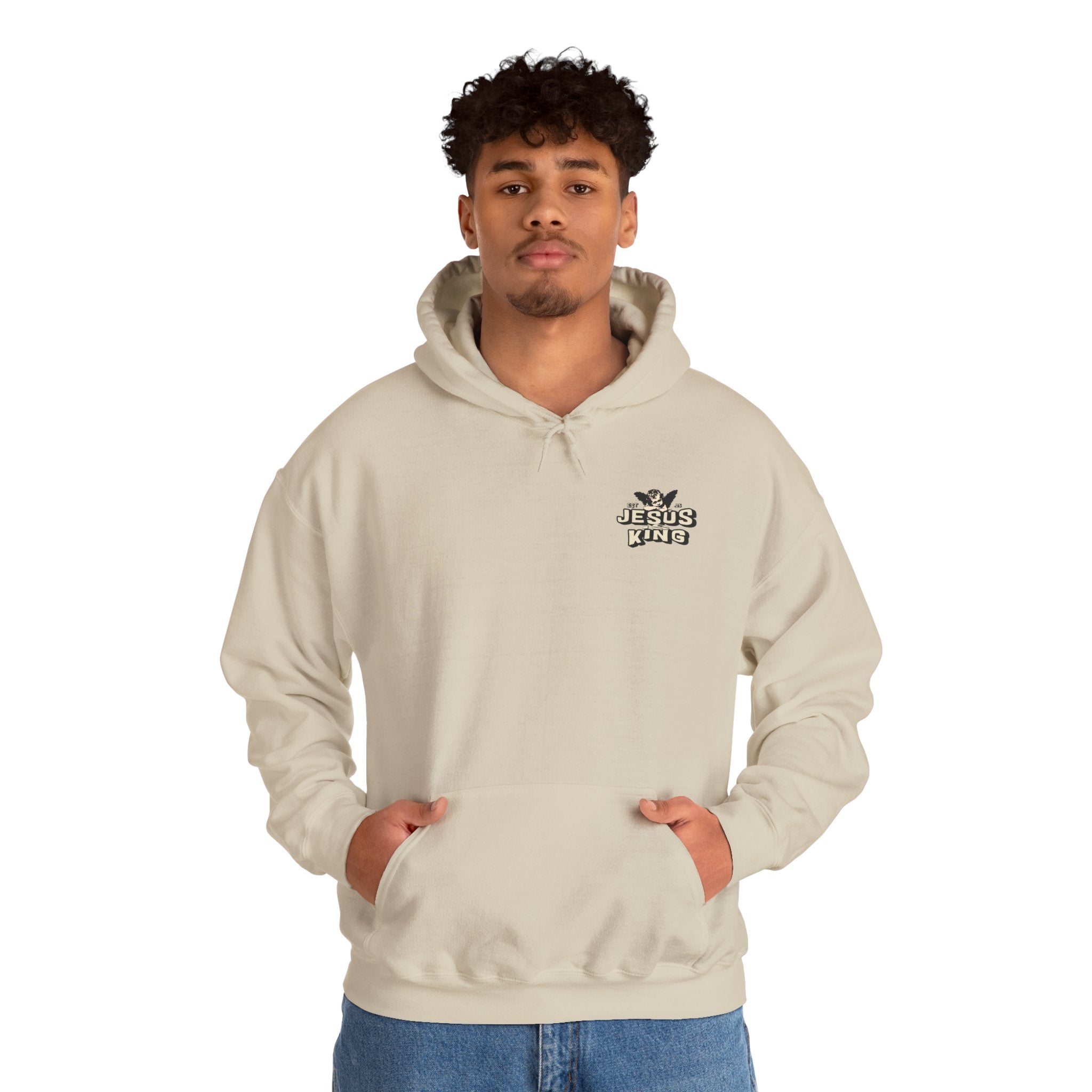 JESUS IS KING Motivational Hooded Sweatshirt
