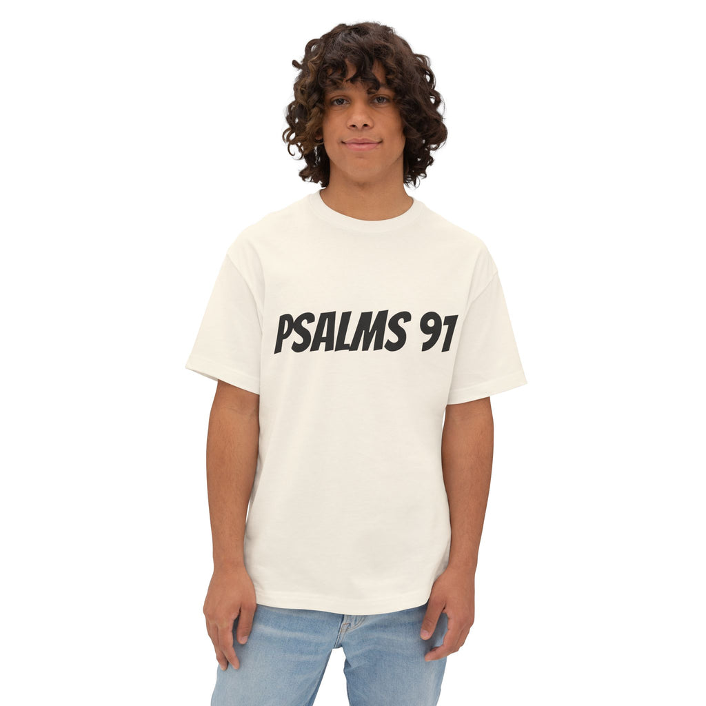 Psalms 91 Unisex Oversized Tee, Casual Wear, Christian Apparel, Gift for Believers, Everyday Statement Shirt