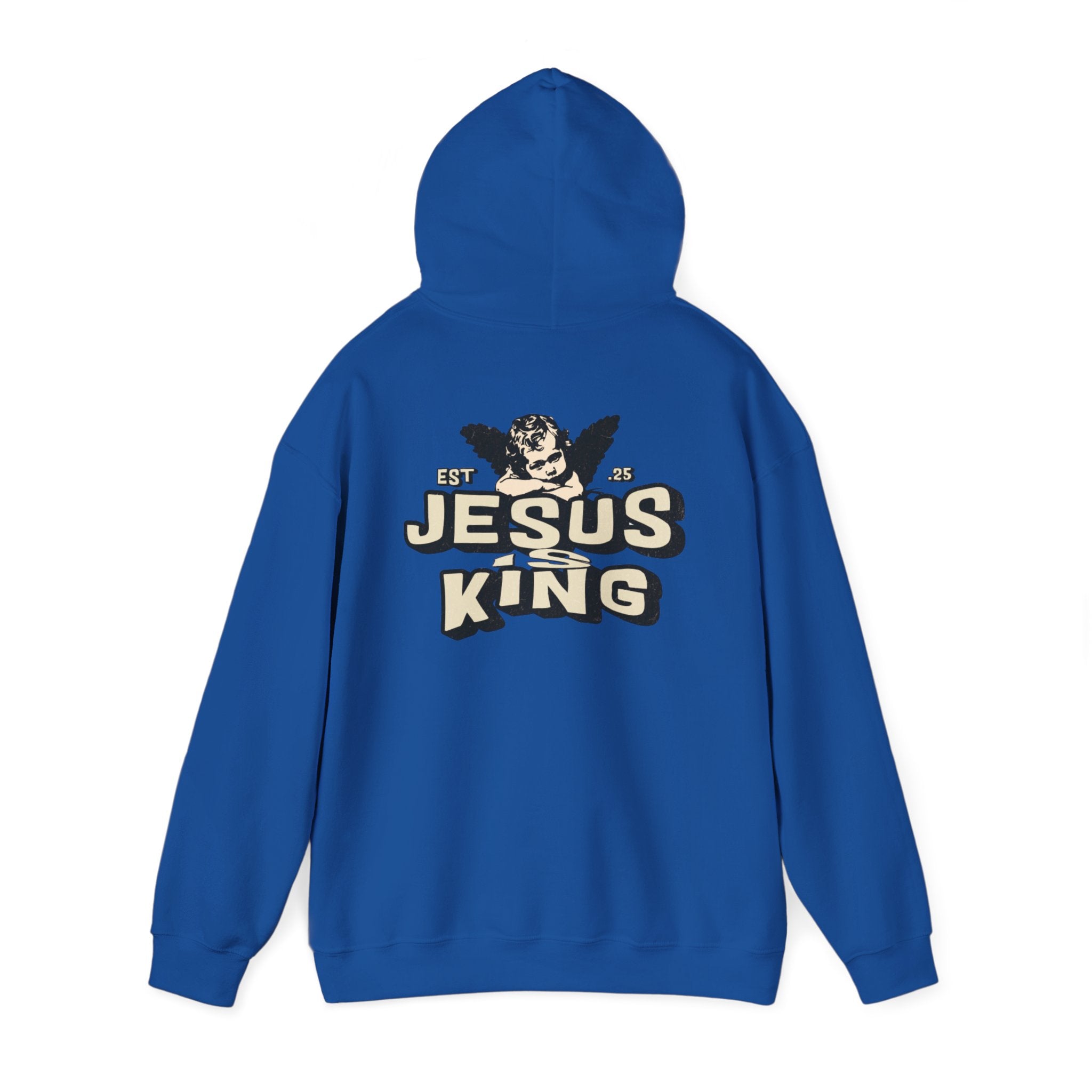 JESUS IS KING Motivational Hooded Sweatshirt