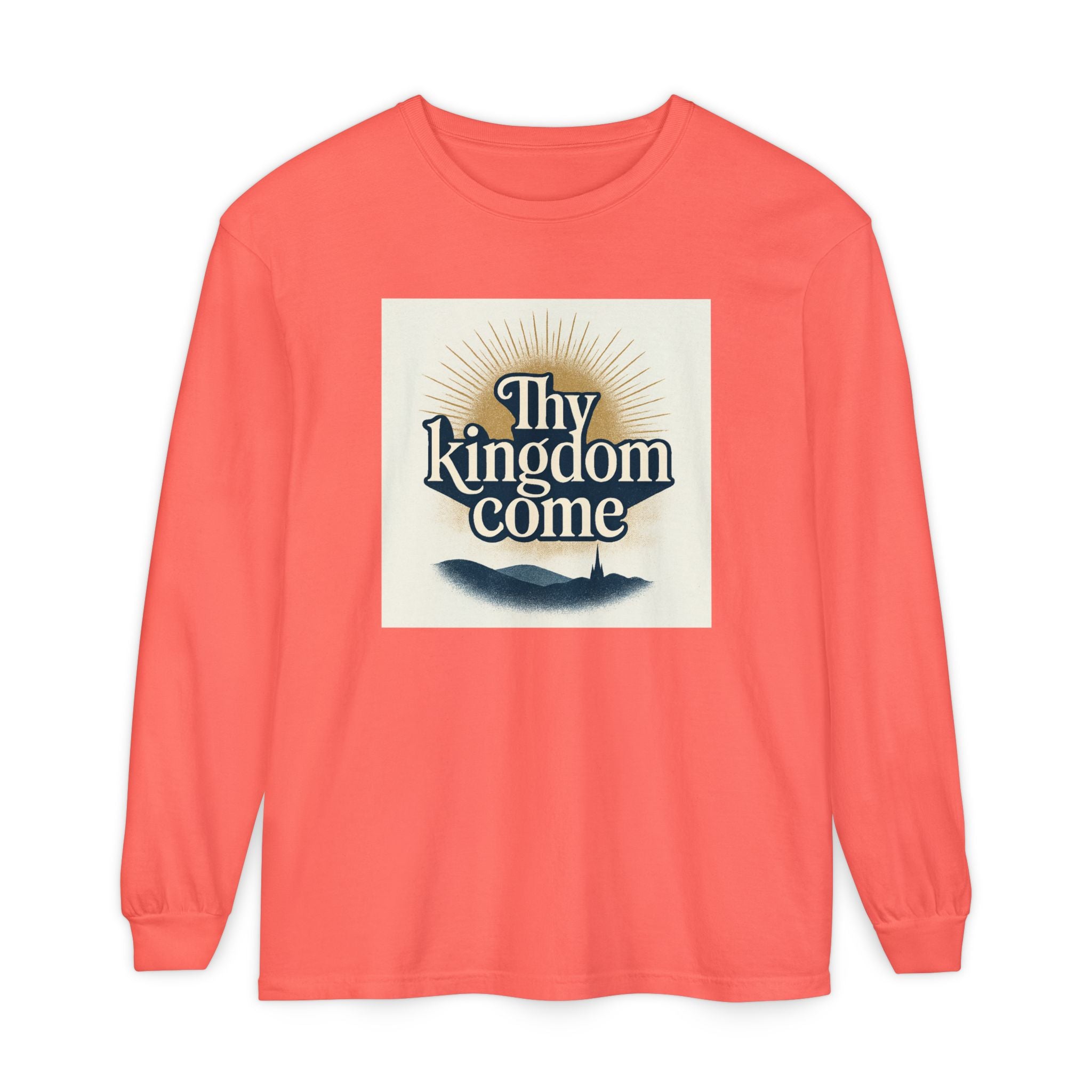 Send Me Garment-Dyed Long Sleeve Shirt - Here Am I! Send Me! Tee