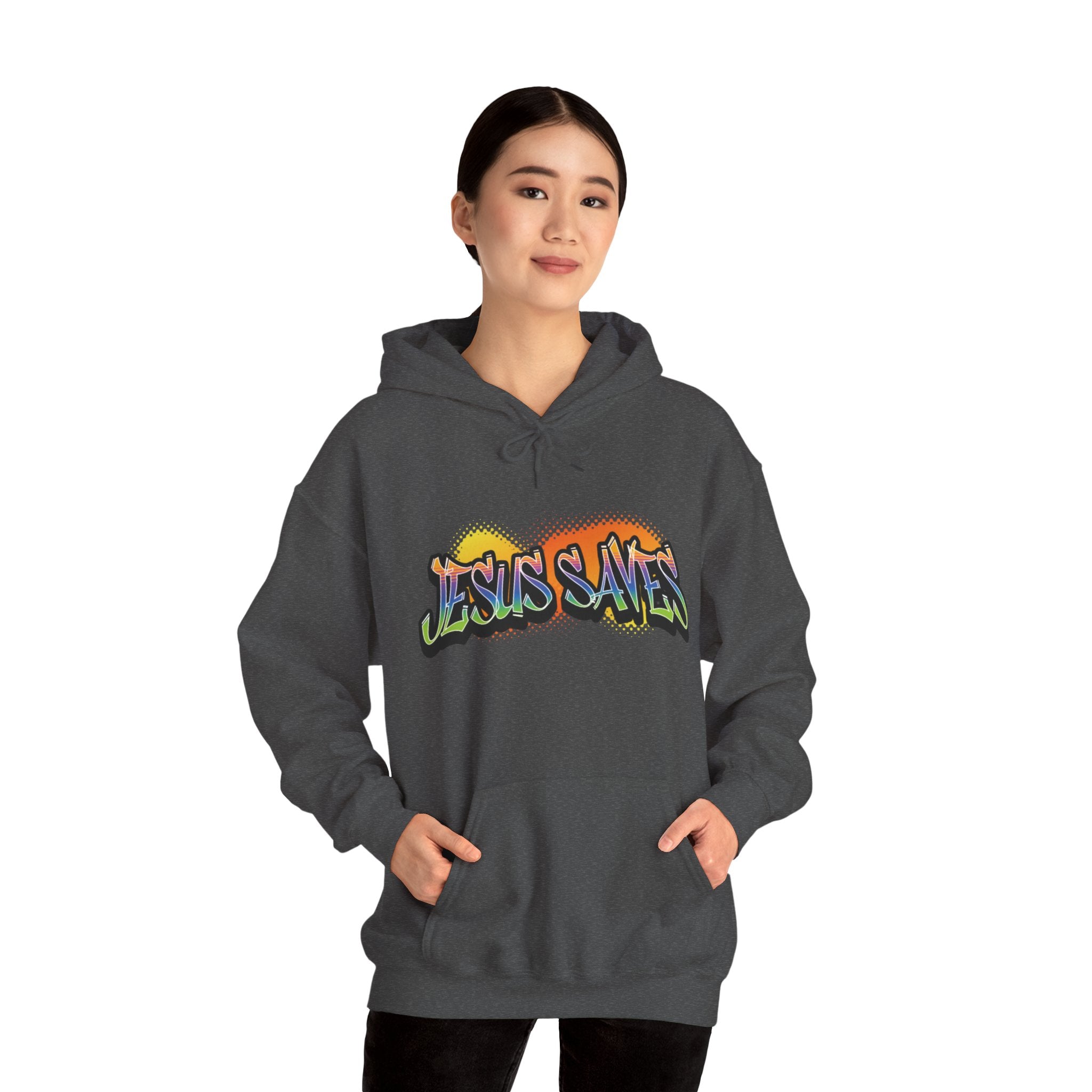 JESUS SAVES Motivational Hooded Sweatshirt
