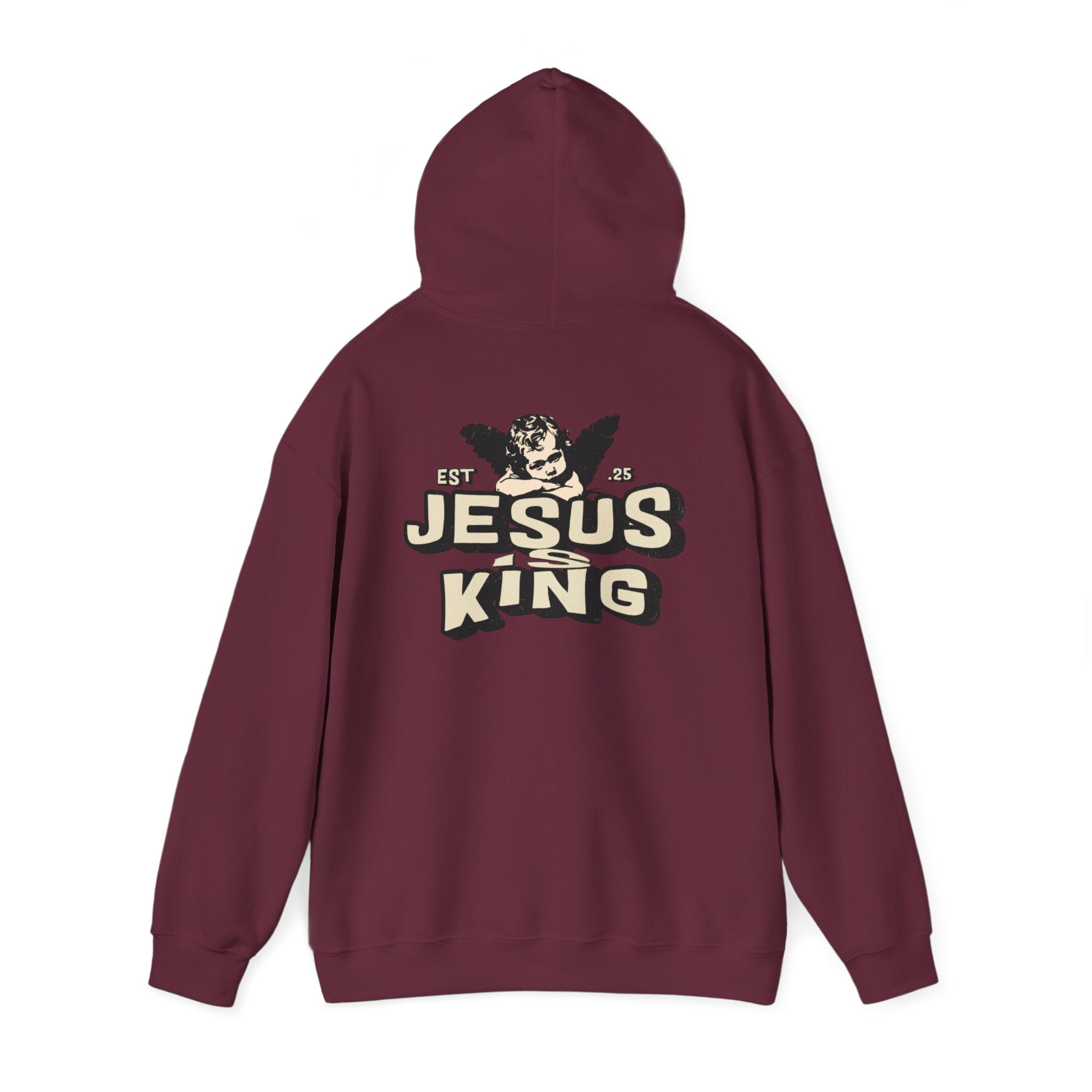 JESUS IS KING Motivational Hooded Sweatshirt