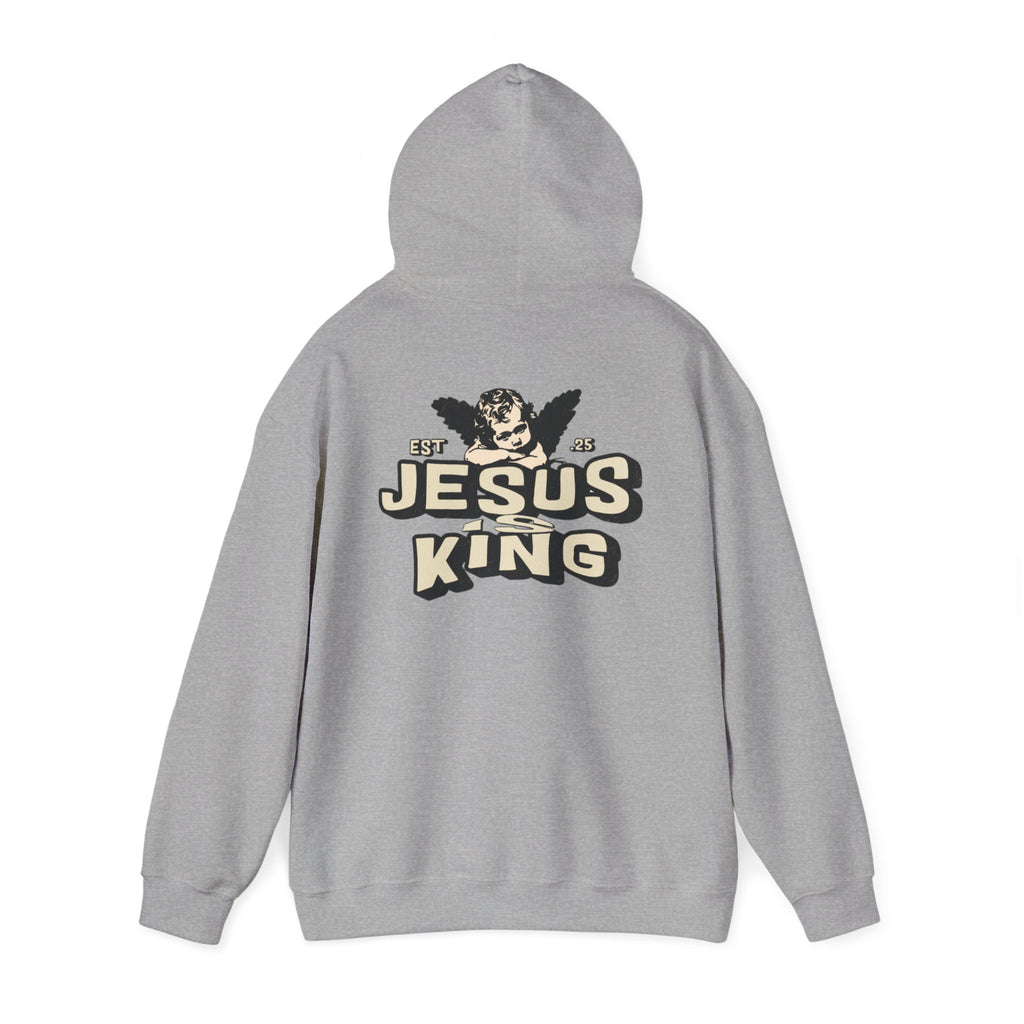 JESUS IS KING Motivational Hooded Sweatshirt