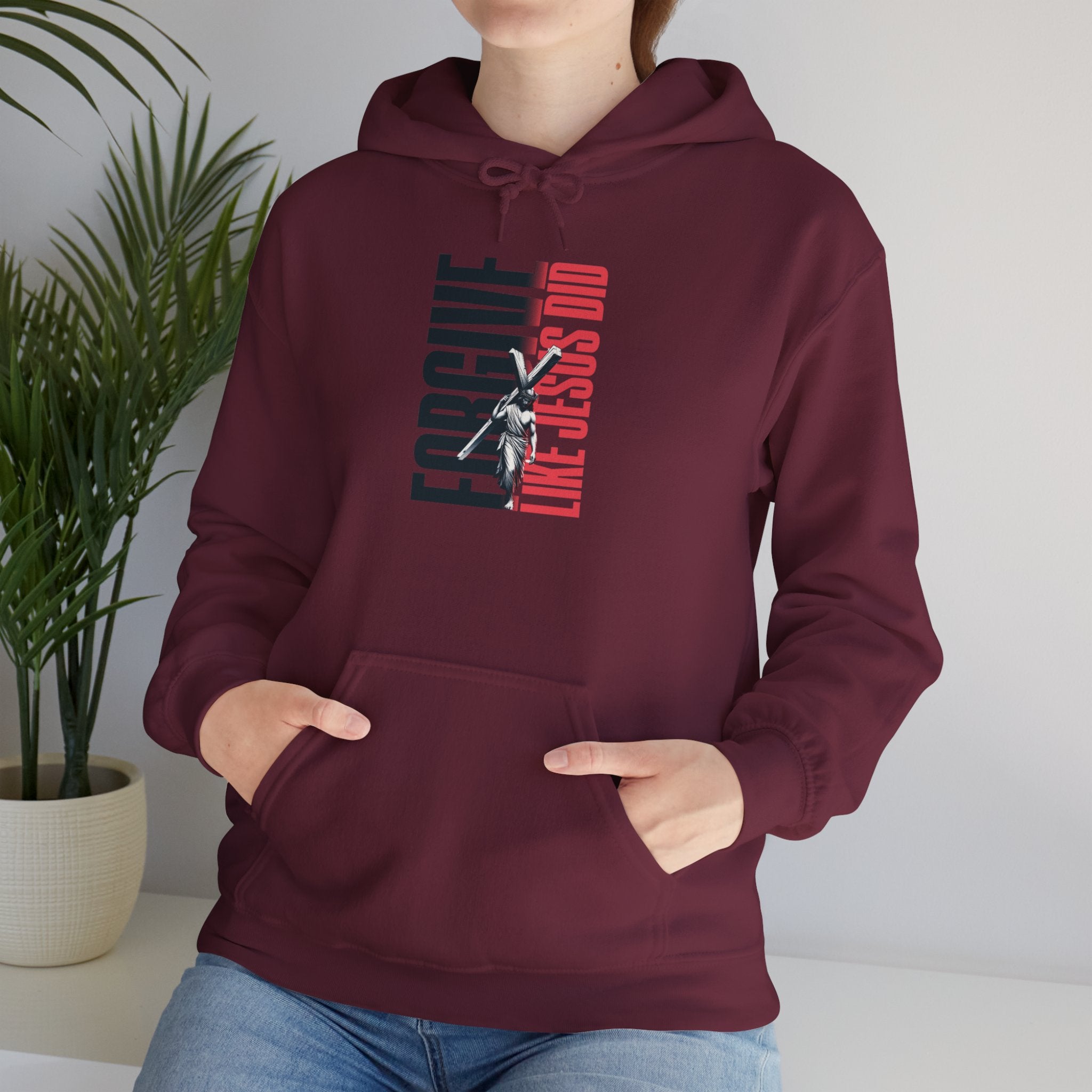 FORGIVE LIKE JESUS Motivational Hooded Sweatshirt