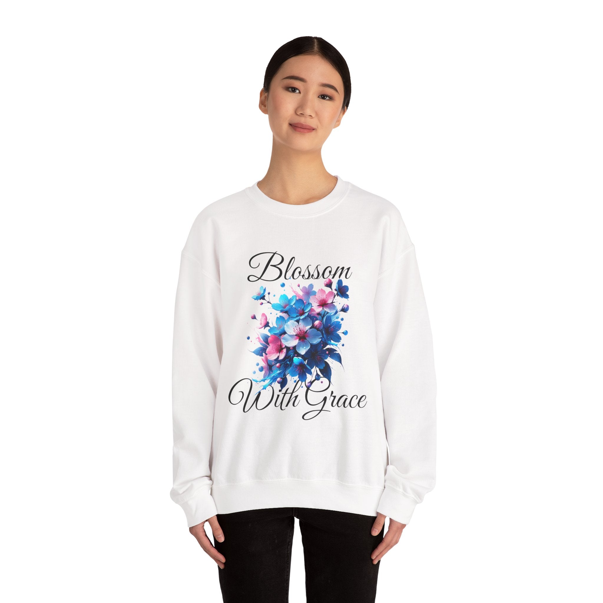 BLOSSOM Stylish Faith-Inspired Crewneck Sweatshirt