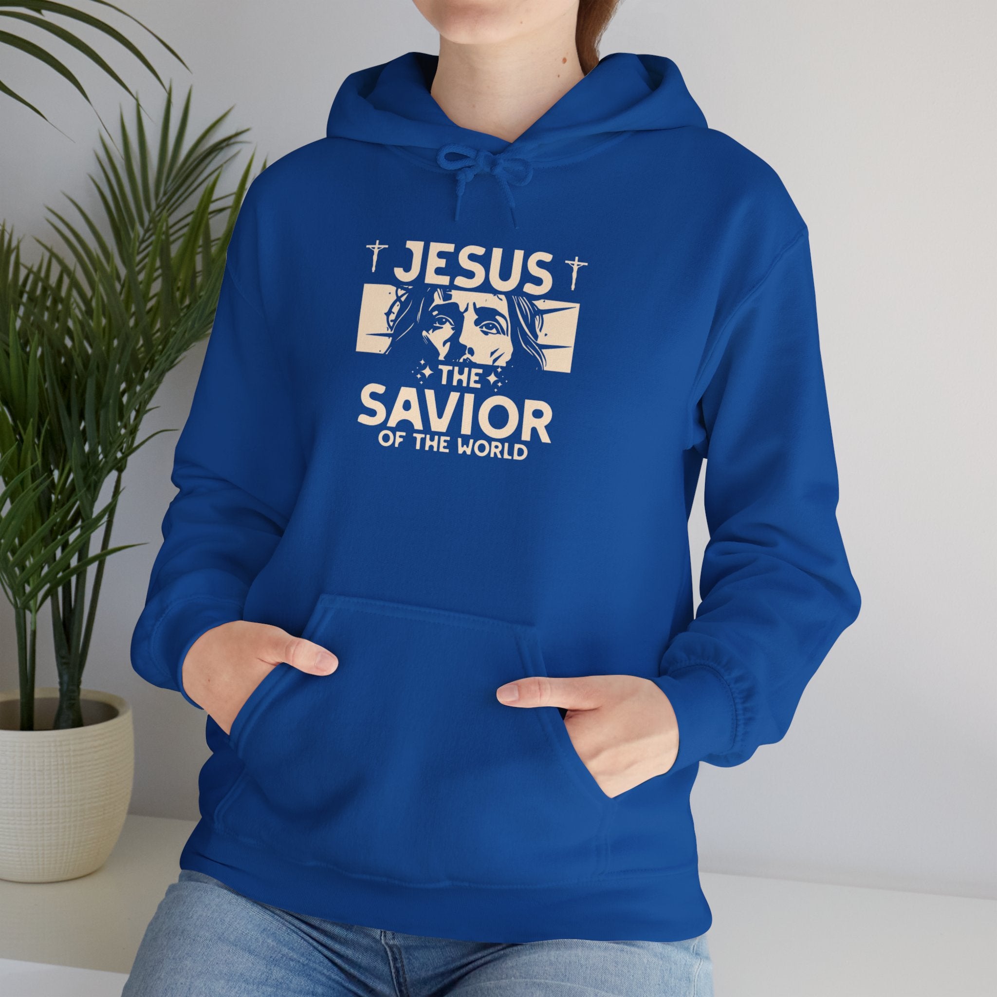 JESUS SAVIOR  Motivational Hooded Sweatshirt