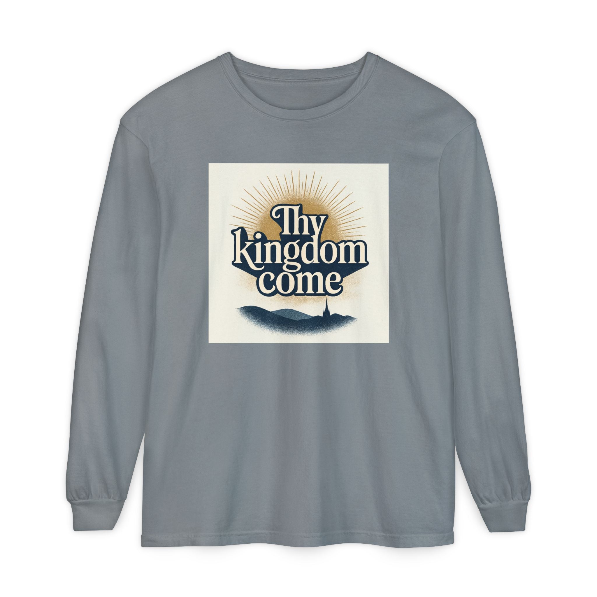 Send Me Garment-Dyed Long Sleeve Shirt - Here Am I! Send Me! Tee