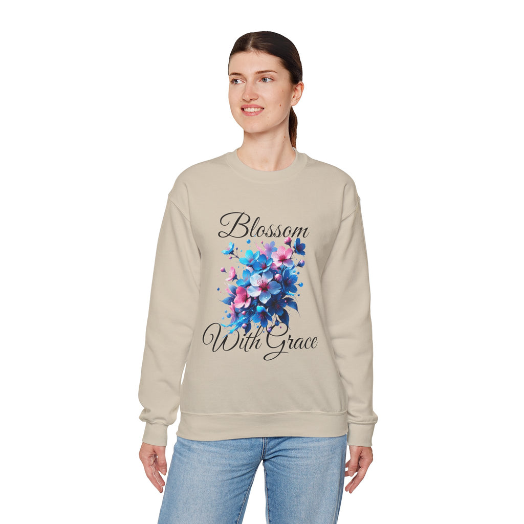 BLOSSOM Stylish Faith-Inspired Crewneck Sweatshirt
