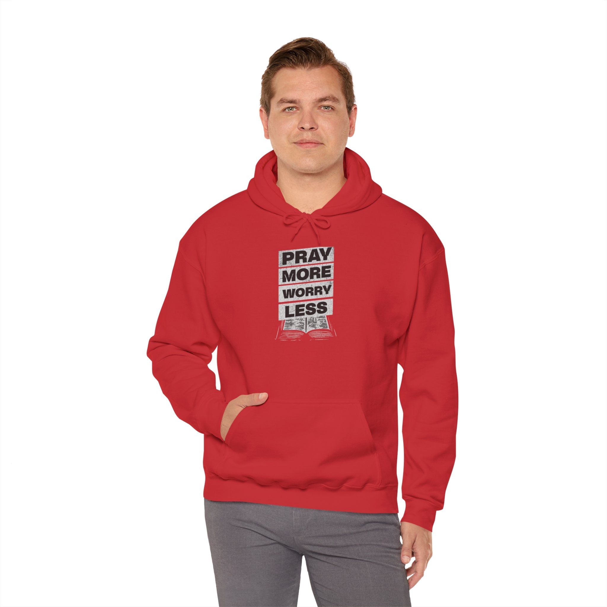PRAY MORE Motivational Hooded Sweatshirt