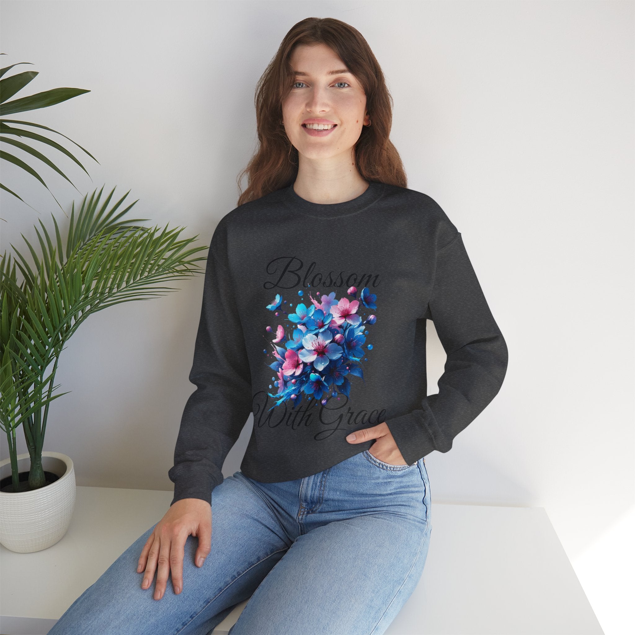 BLOSSOM Stylish Faith-Inspired Crewneck Sweatshirt
