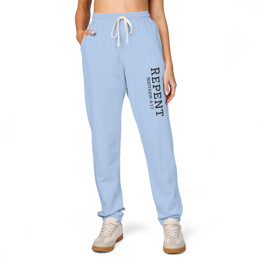 Repent Comfortable Garment-Dyed Fleece Sweatpants Unisex