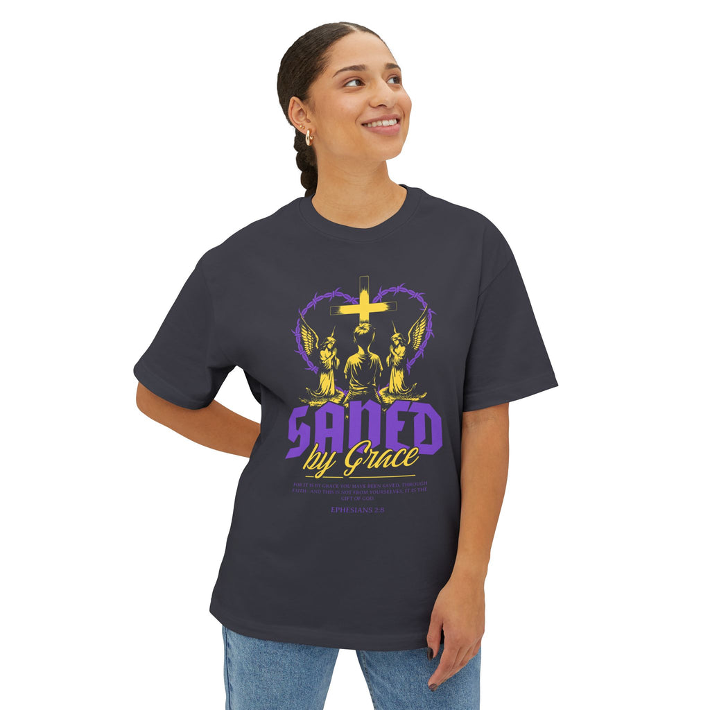SAVED BY GRACE Unisex Oversized Tee