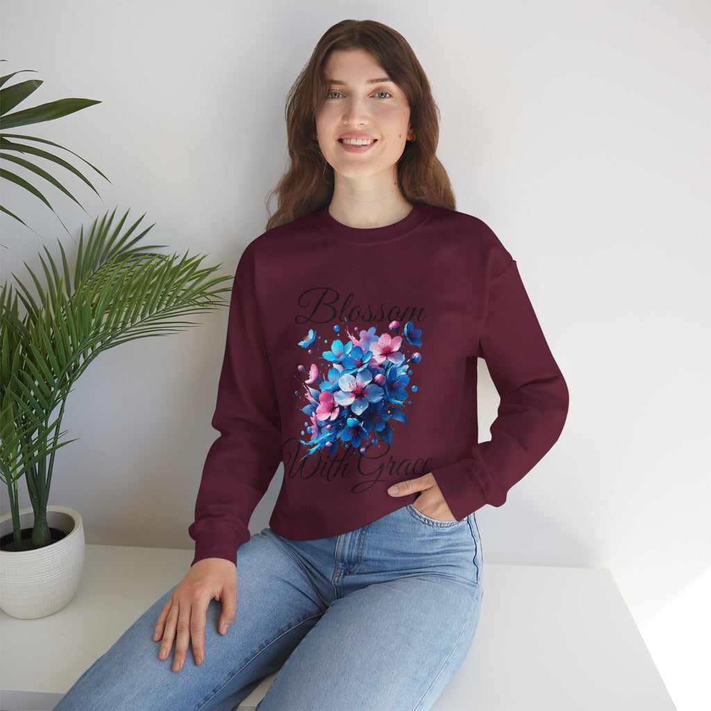 BLOSSOM Stylish Faith-Inspired Crewneck Sweatshirt