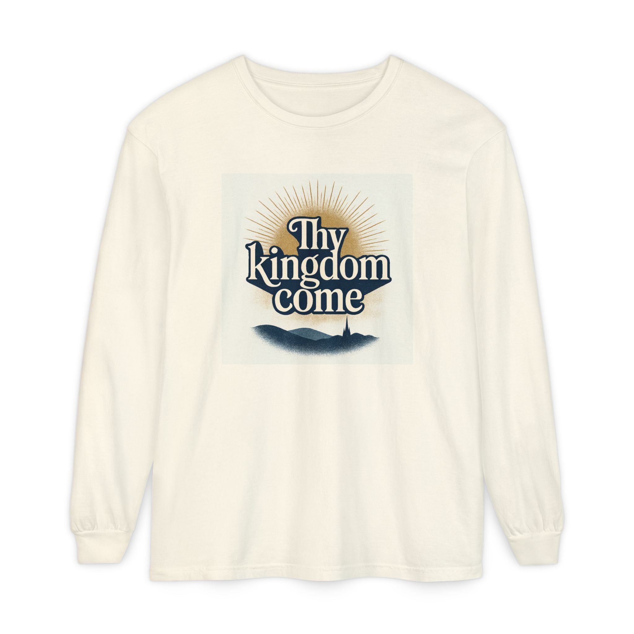 Send Me Garment-Dyed Long Sleeve Shirt - Here Am I! Send Me! Tee