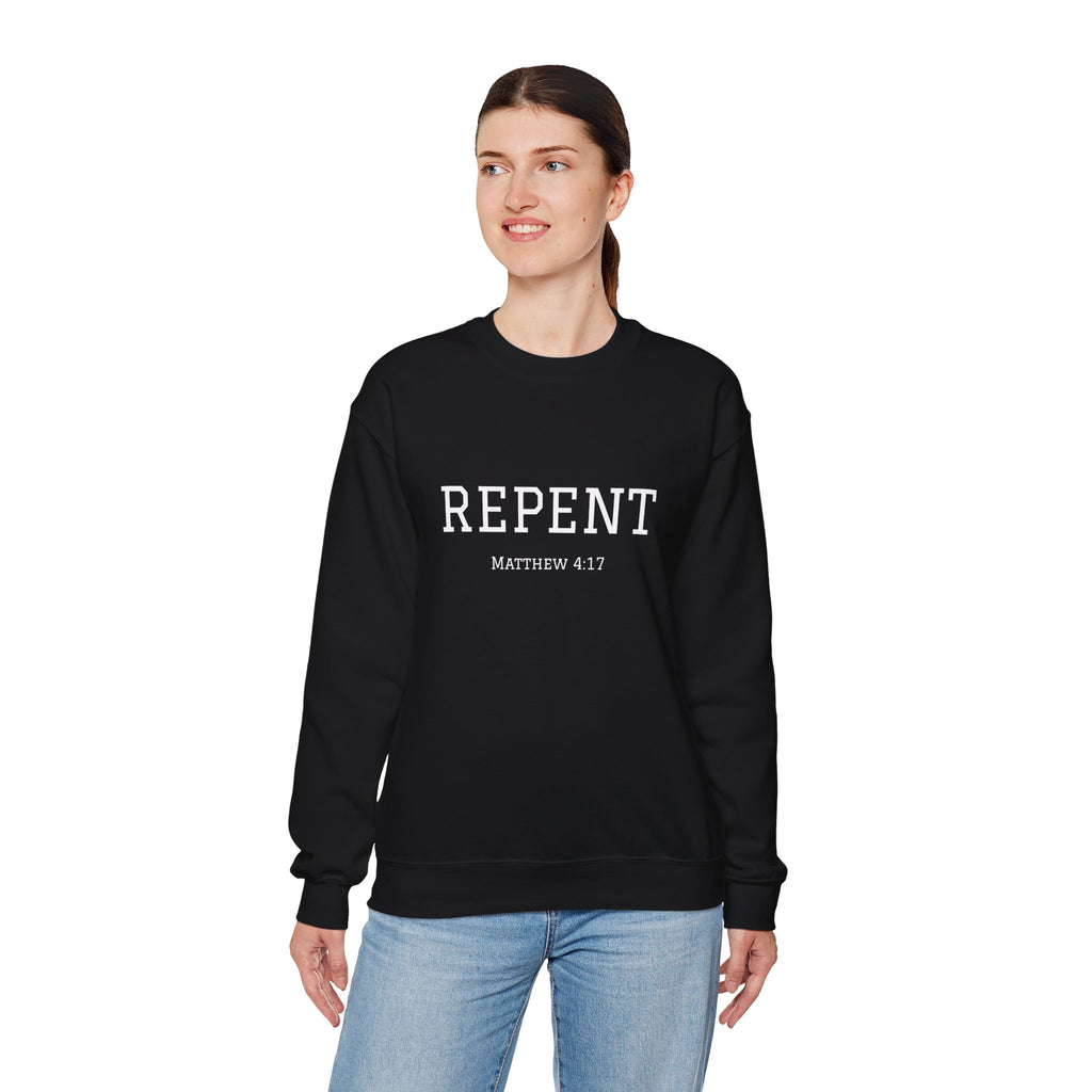Repent Faith-Inspired Crewneck Sweatshirt