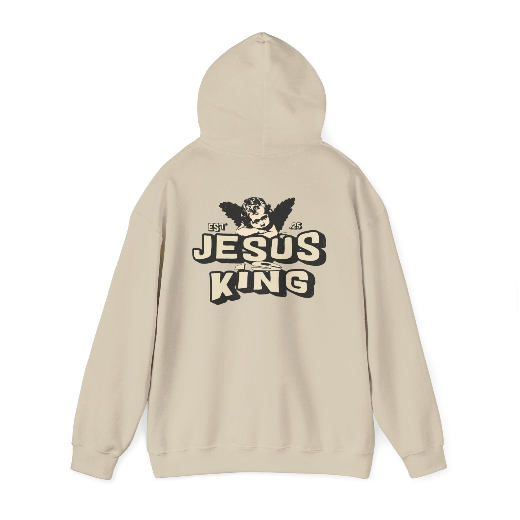 JESUS IS KING Motivational Hooded Sweatshirt