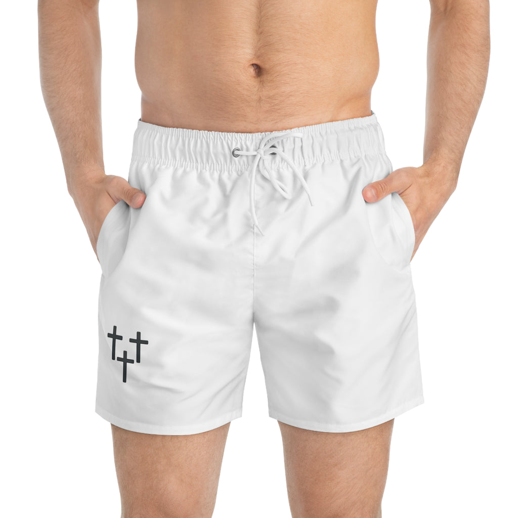 Stylish Swim Trunks, Summer Beachwear, Casual Swim Shorts, Men's Swim Gear, Vacation Essential, Trendy Swim Apparel