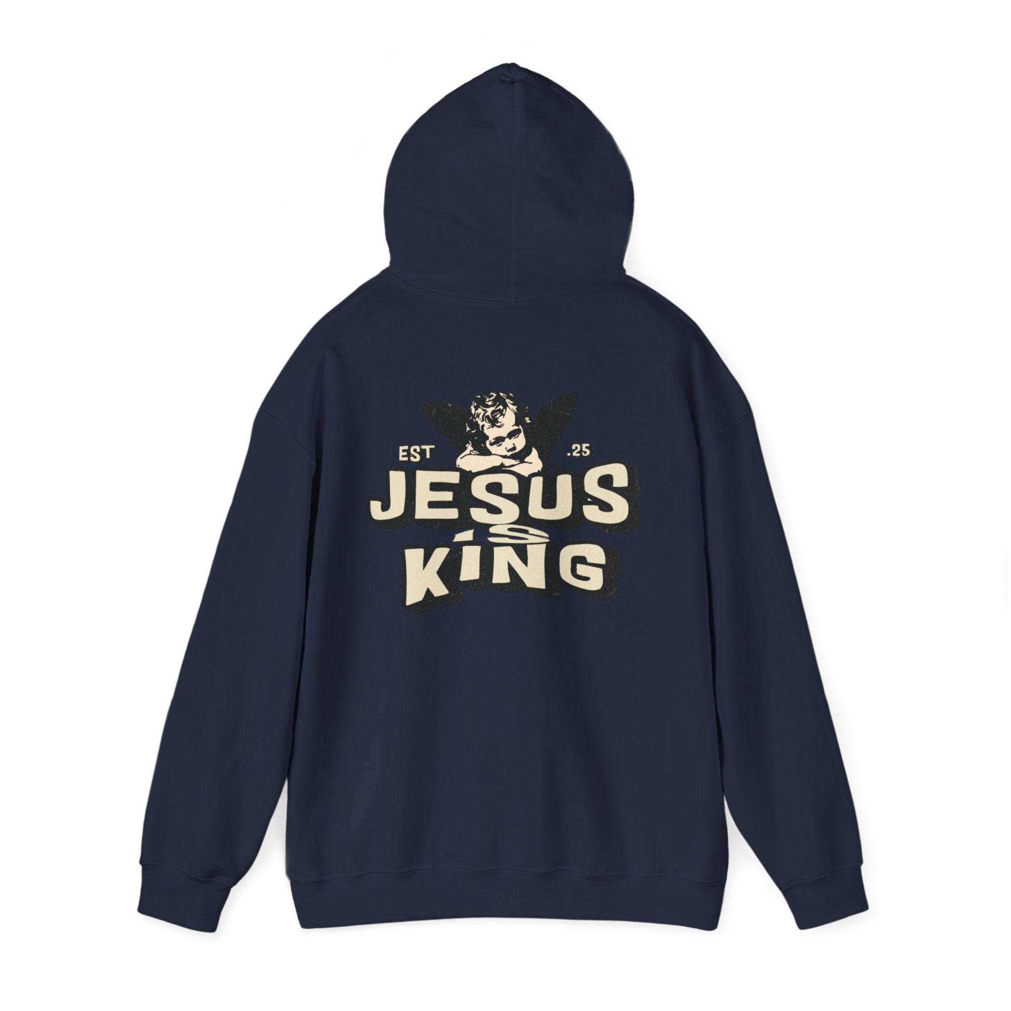 JESUS IS KING Motivational Hooded Sweatshirt