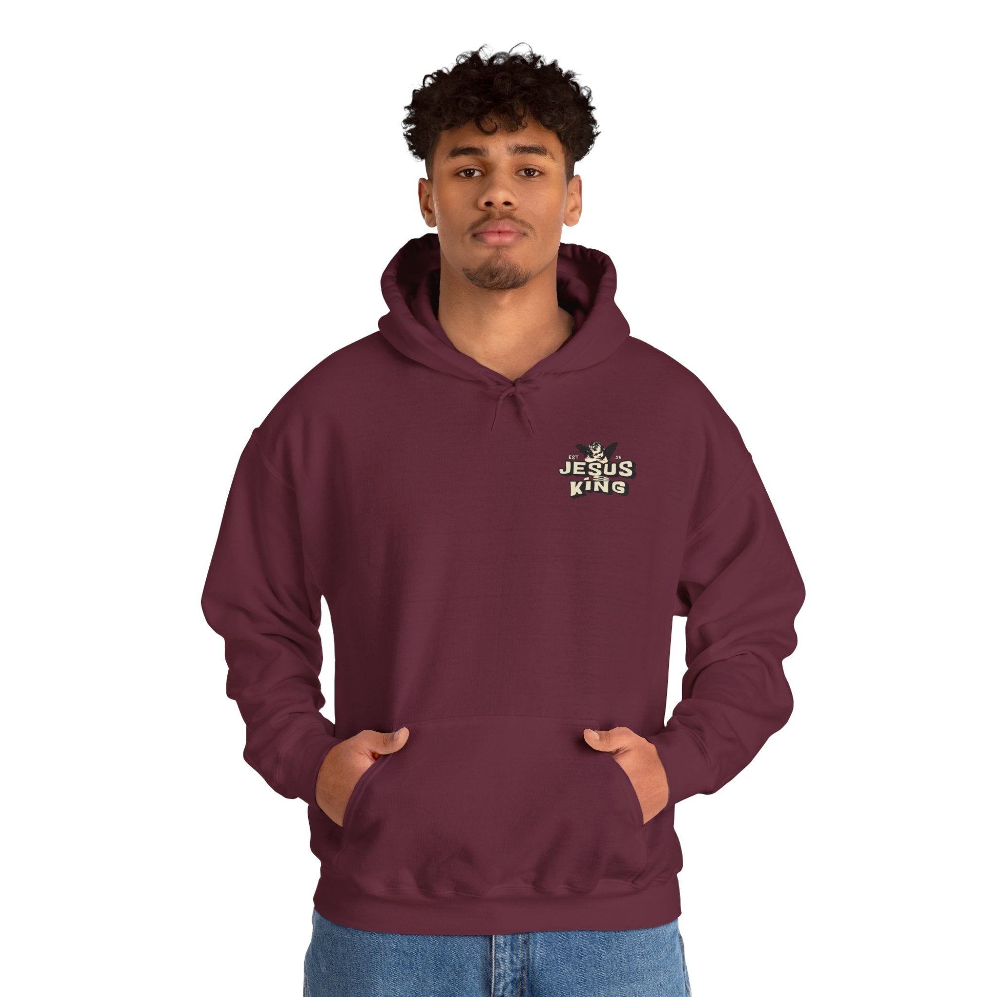 JESUS IS KING Motivational Hooded Sweatshirt