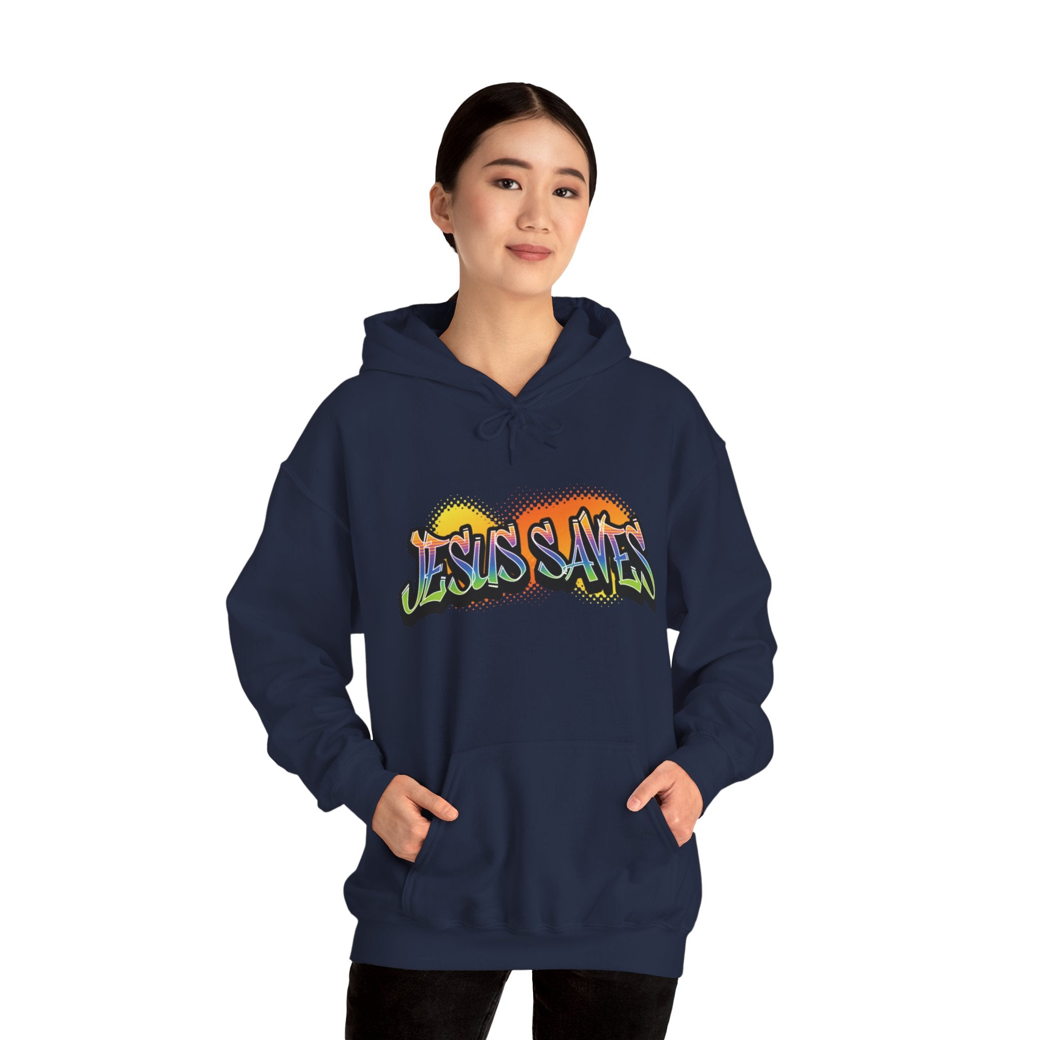 JESUS SAVES Motivational Hooded Sweatshirt