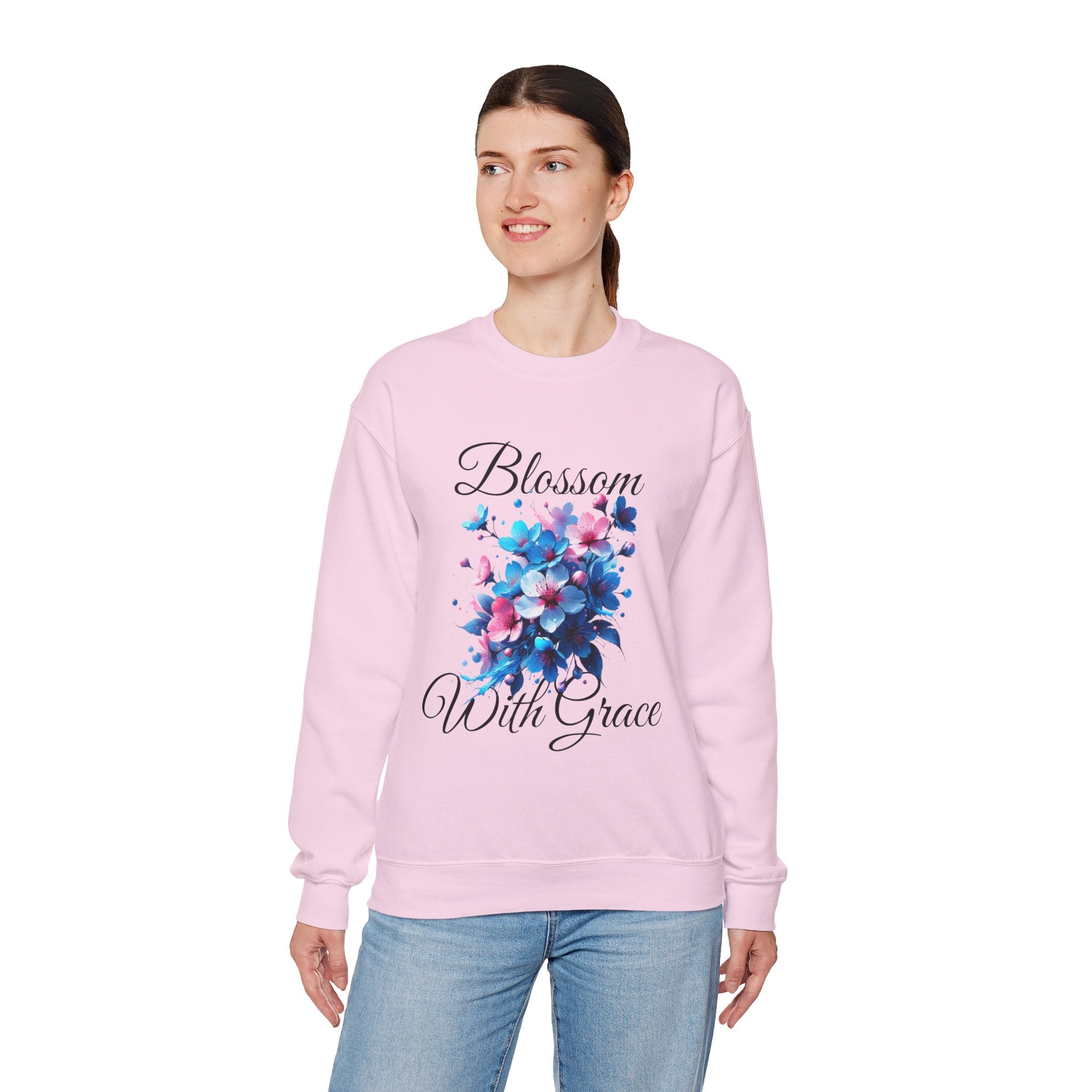 BLOSSOM Stylish Faith-Inspired Crewneck Sweatshirt